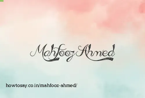 Mahfooz Ahmed
