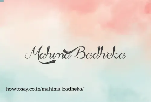 Mahima Badheka