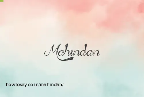 Mahindan