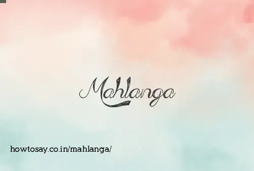Mahlanga