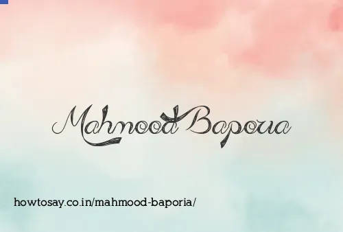 Mahmood Baporia