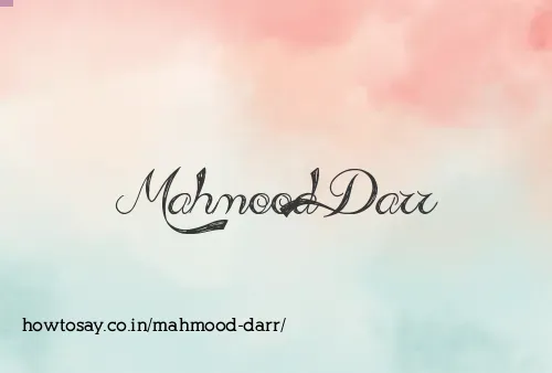 Mahmood Darr