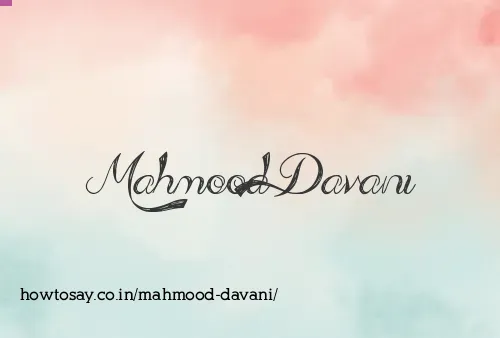 Mahmood Davani