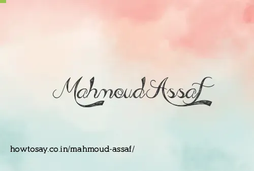 Mahmoud Assaf