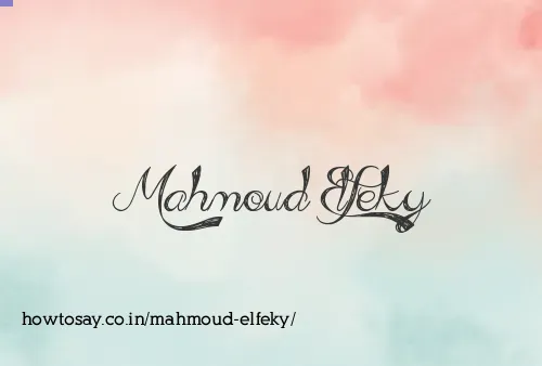 Mahmoud Elfeky