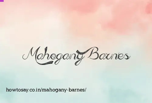 Mahogany Barnes