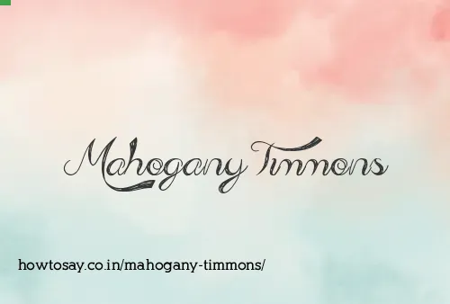 Mahogany Timmons