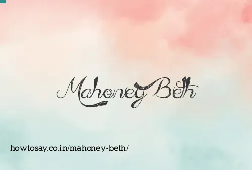 Mahoney Beth