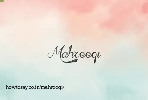 Mahrooqi