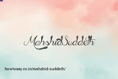Mahshid Suddeth