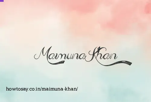 Maimuna Khan