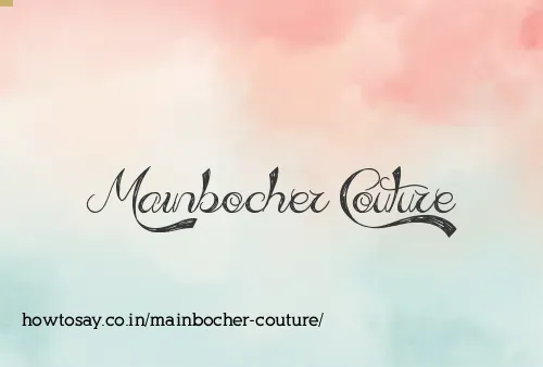 Mainbocher Couture