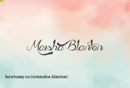 Maisha Blanton