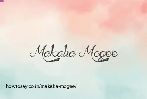 Makalia Mcgee