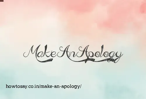 Make An Apology