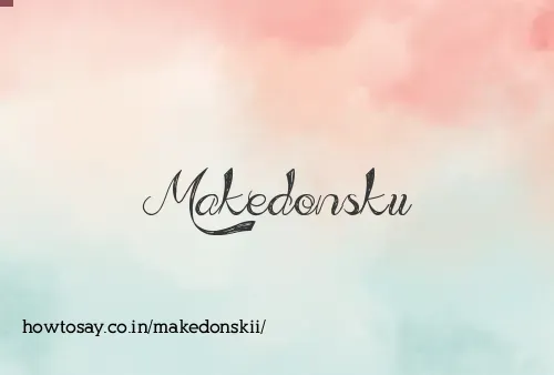 Makedonskii