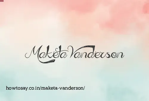 Maketa Vanderson