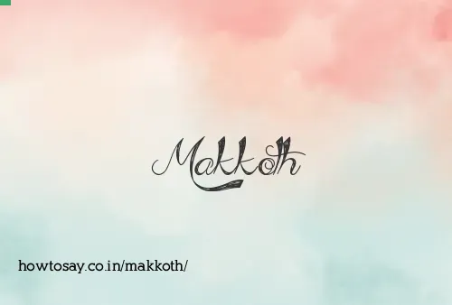 Makkoth