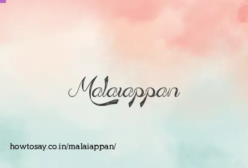 Malaiappan