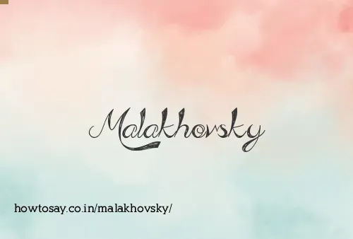 Malakhovsky
