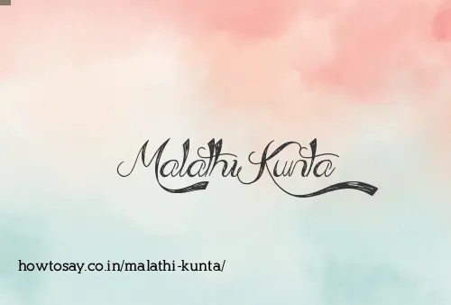 Malathi Kunta