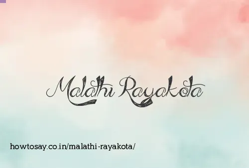 Malathi Rayakota