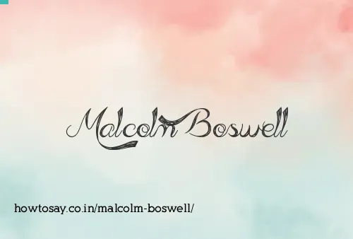 Malcolm Boswell