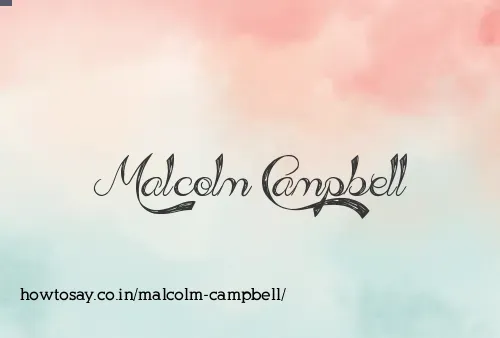 Malcolm Campbell