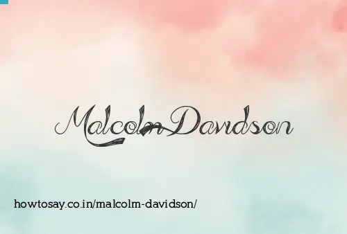 Malcolm Davidson