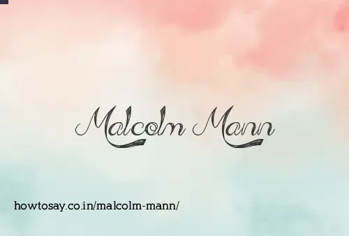 Malcolm Mann