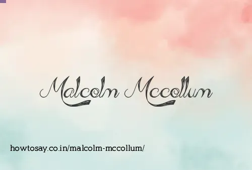 Malcolm Mccollum