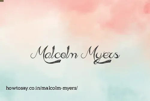 Malcolm Myers