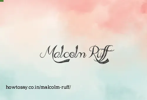 Malcolm Ruff