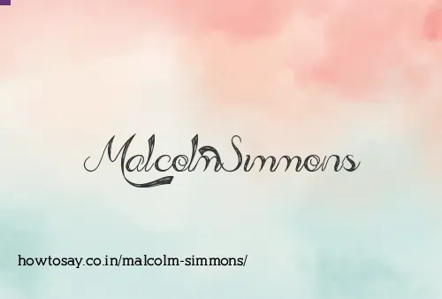 Malcolm Simmons