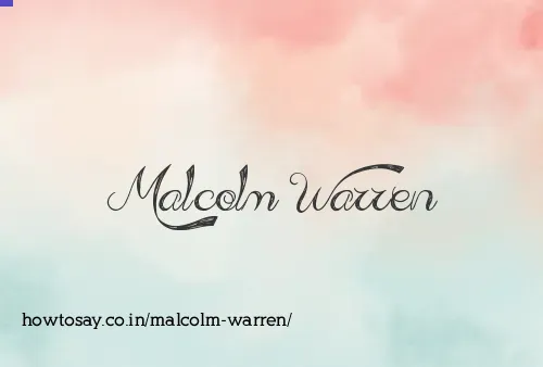 Malcolm Warren