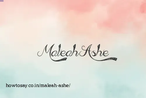 Maleah Ashe