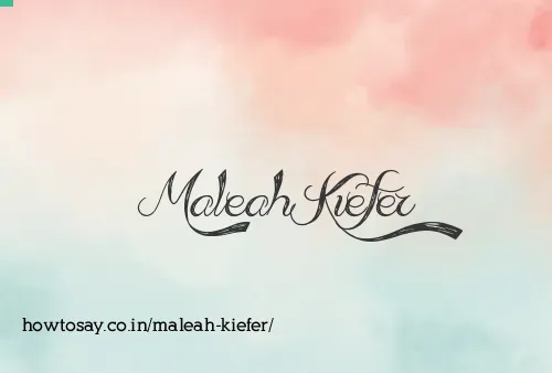 Maleah Kiefer