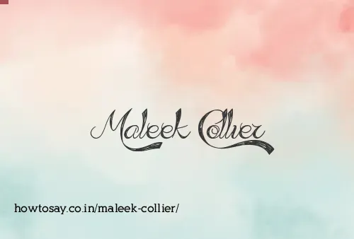 Maleek Collier