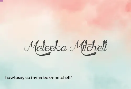 Maleeka Mitchell