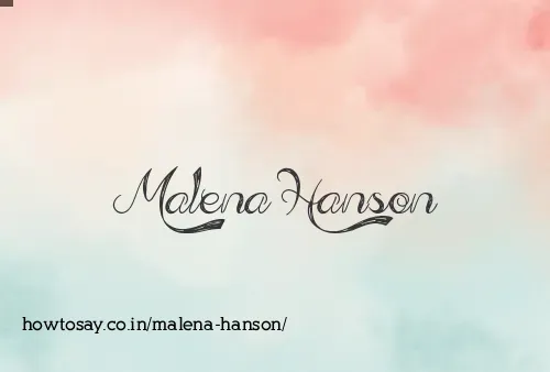 Malena Hanson