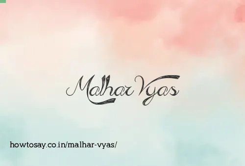 Malhar Vyas