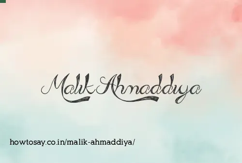 Malik Ahmaddiya