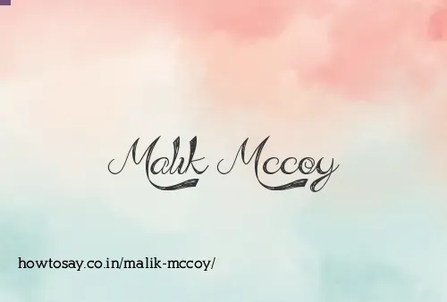 Malik Mccoy