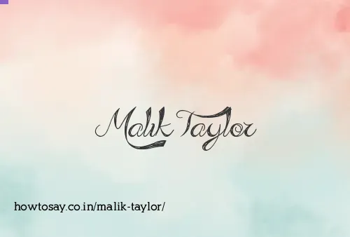 Malik Taylor