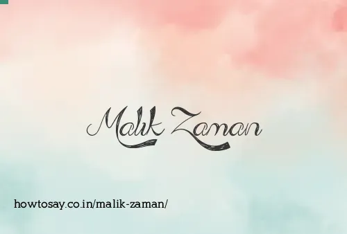 Malik Zaman