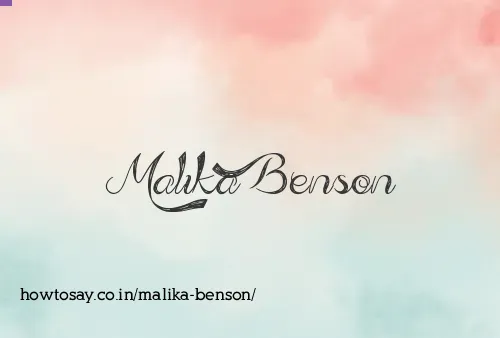 Malika Benson
