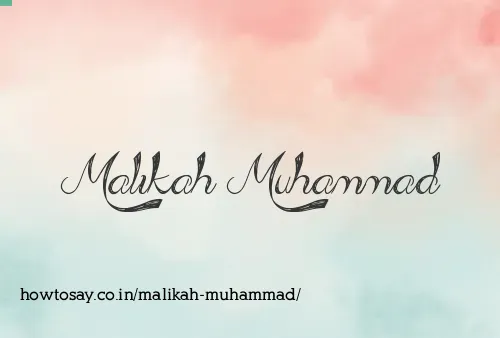 Malikah Muhammad
