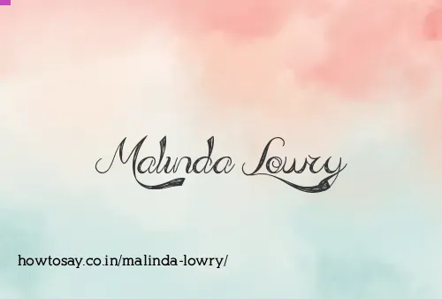 Malinda Lowry