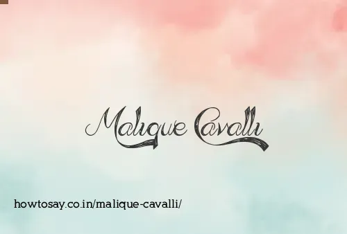 Malique Cavalli