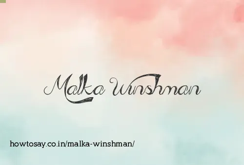 Malka Winshman